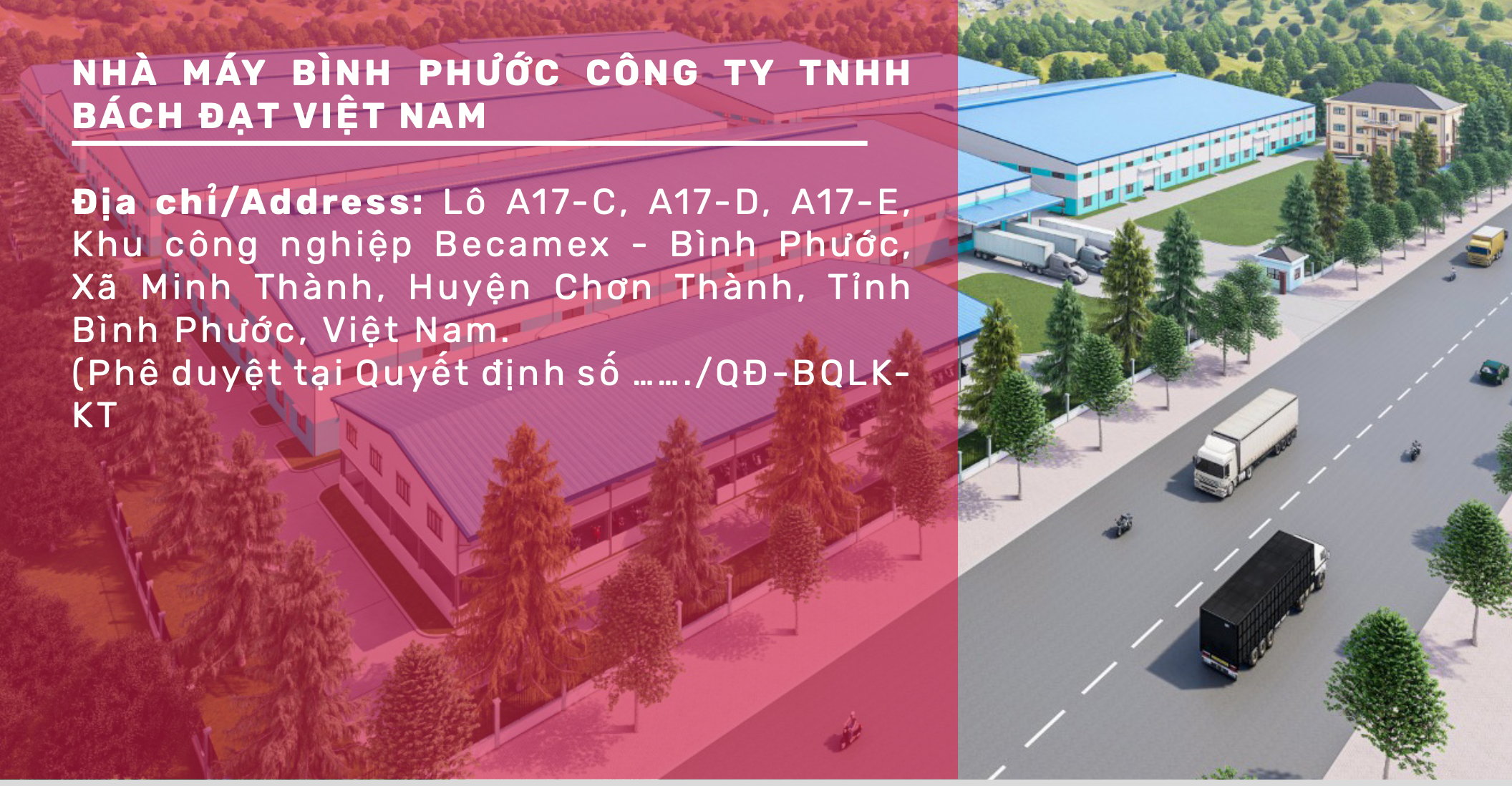 NHÀ MÁY BÌNH PHƯỚC CÔNG TY TNHH BÁCH ĐẠT VIỆT NAM 01